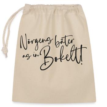 Noergens Baeter / Bocholter Spruch - Verschließbarer Geschenkbeutel aus Baumwolle (25x30cm) - Natur - Vorne