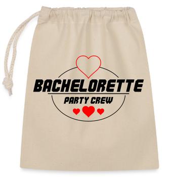 Enterrement de vie de jeune fille - Sac cadeau en coton avec cordon (25 x 30 cm) - nature - Devant