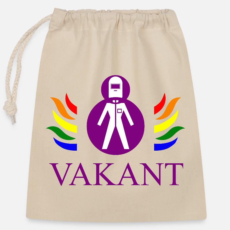 Vakant / Vacant - Sac cadeau en coton avec cordon (25 x 30 cm) - nature