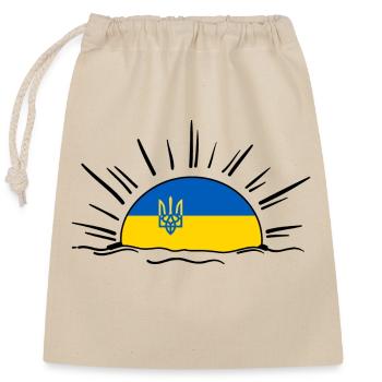 UKRAINE support ukraini Selenskyj ukrainisch - Verschließbarer Geschenkbeutel aus Baumwolle (25x30cm) - Natur - Vorne