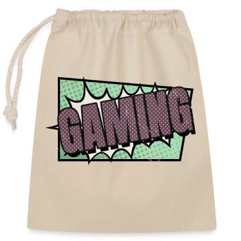 Beer Statement Games Funny Birthday Gaming Shirt - Sac cadeau en coton avec cordon (25 x 30 cm) - nature - Devant