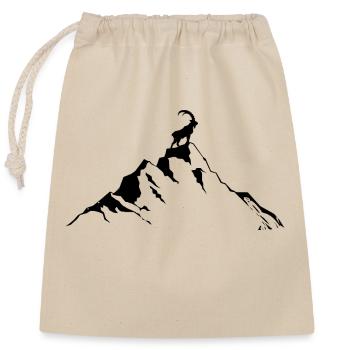 Goat - Mountain - (8) - Closable cotton gift bag (25x30cm) - nature - Front