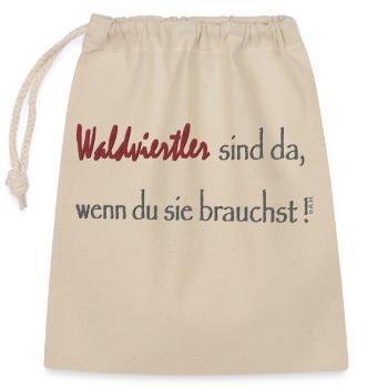 Les habitants de Waldviertel sont là - Sac cadeau en coton avec cordon (25 x 30 cm) - nature - Devant