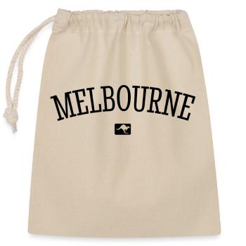Melbourne Australia Down Under Kangaroo Koala - Closable cotton gift bag (25x30cm) - nature - Front