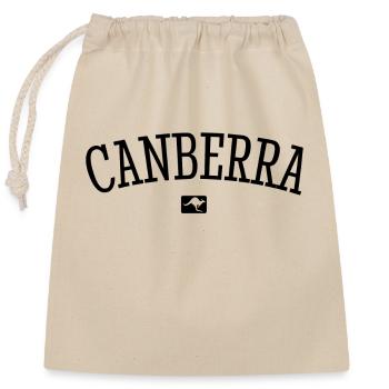 Canberra Australia Down Under Kangaroo Koala - Closable cotton gift bag (25x30cm) - nature - Front