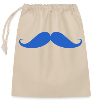 Prostate Cancer Awareness Moustache - Closable cotton gift bag (25x30cm) - nature - Front