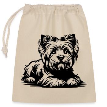 West Highland Terrier - Closable cotton gift bag (25x30cm) - nature - Front