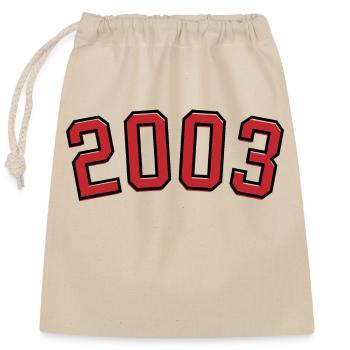 Jahrgang Sport 2003 - Verschließbarer Geschenkbeutel aus Baumwolle (25x30cm) - Natur - Vorne