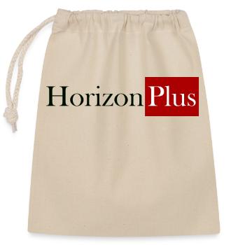 horizon plus - Sac cadeau en coton avec cordon (25 x 30 cm) - nature - Devant
