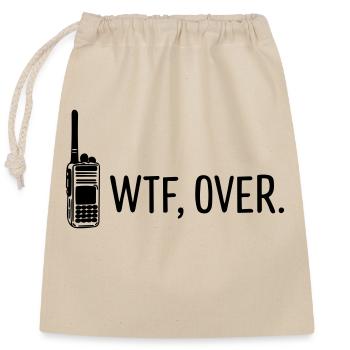 What's up? - Closable cotton gift bag (25x30cm) - nature - Front