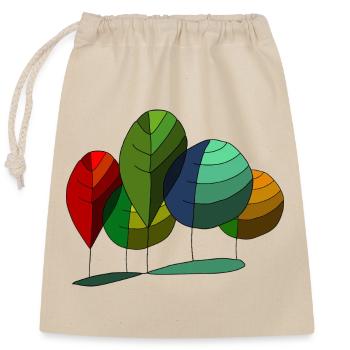Tree - Closable cotton gift bag (25x30cm) - nature - Front