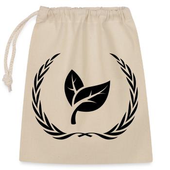 Leaf Ecology Wreath - Closable cotton gift bag (25x30cm) - nature - Front
