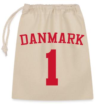 Dänemark 1 Sportart - Verschließbarer Geschenkbeutel aus Baumwolle (25x30cm) - Natur - Vorne