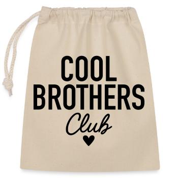 Club des Frères Cool - Sac cadeau en coton avec cordon (25 x 30 cm) - nature - Devant