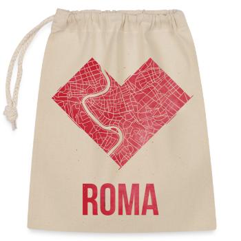 Roma - Verschließbarer Geschenkbeutel aus Baumwolle (25x30cm) - Natur - Vorne