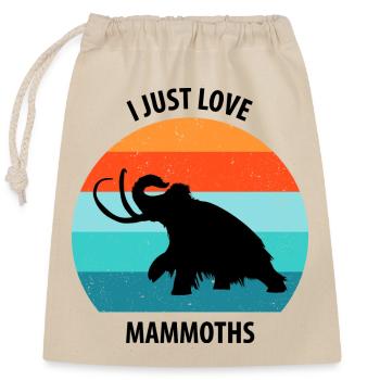 Lustiges Mammut Steinzeit Eiszeit Design Urzeit - Verschließbarer Geschenkbeutel aus Baumwolle (25x30cm) - Natur - Vorne
