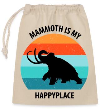 Lustiges Mammut Steinzeit Eiszeit Design Urzeit - Verschließbarer Geschenkbeutel aus Baumwolle (25x30cm) - Natur - Vorne