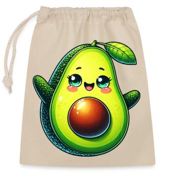 Avocado - Closable cotton gift bag (25x30cm) - nature - Front