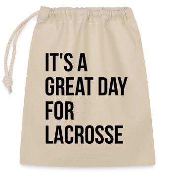 Lacrosse - Closable cotton gift bag (25x30cm) - nature - Front