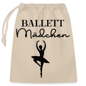 Ballettmädchen Ballet Tänzerin Ballett Mädchen - Verschließbarer Geschenkbeutel aus Baumwolle (25x30cm) - Natur - Vorne