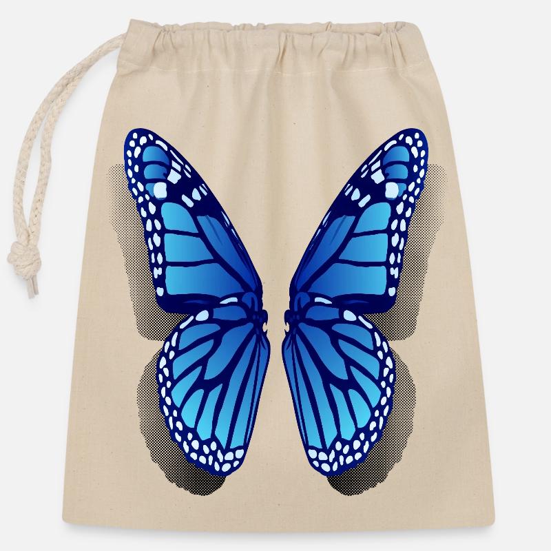 Monarc butterfly wings - Closable cotton gift bag (25x30cm) - nature