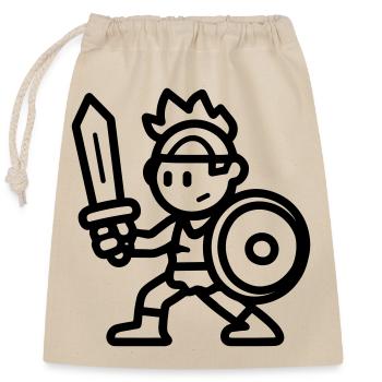 warrior - Closable cotton gift bag (25x30cm) - nature - Front