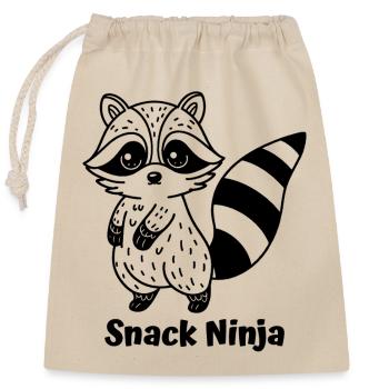Raccoon Silent Gourmet - Closable cotton gift bag (25x30cm) - nature - Front