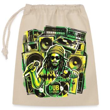 Dub Reggae Soundsystem - Verschließbarer Geschenkbeutel aus Baumwolle (25x30cm) - Natur - Vorne