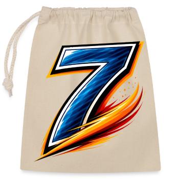 Nummer 7 Fußball Shirt Spieler Speed  - Verschließbarer Geschenkbeutel aus Baumwolle (25x30cm) - Natur - Vorne