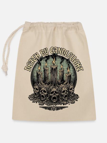 Gothic Halloween - Verschließbarer Geschenkbeutel aus Baumwolle (25x30cm) - Natur