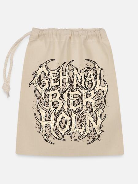 Bier Heavy Metal - Verschließbarer Geschenkbeutel aus Baumwolle (25x30cm) - Natur