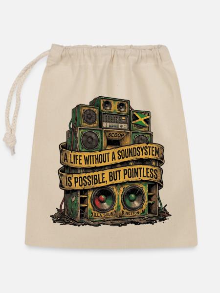 Dub Reggae Soundsystem Lover - Verschließbarer Geschenkbeutel aus Baumwolle (25x30cm) - Natur