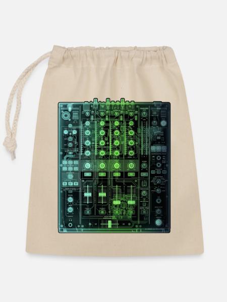 Röntgen Mischpult Dj - Verschließbarer Geschenkbeutel aus Baumwolle (25x30cm) - Natur