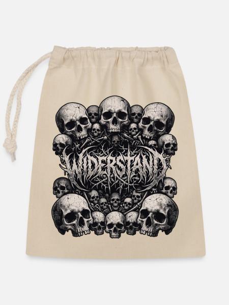 Death Metal Widerstand - Verschließbarer Geschenkbeutel aus Baumwolle (25x30cm) - Natur