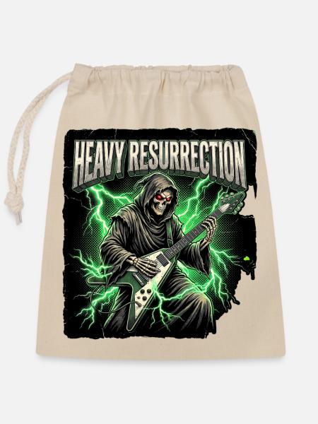 Heavy Resurrection - Verschließbarer Geschenkbeutel aus Baumwolle (25x30cm) - Natur