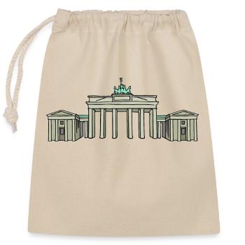 Brandenburg Gate BERLIN c - Closable cotton gift bag (25x30cm) - nature - Front