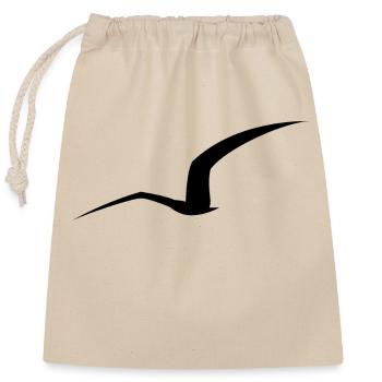 Mouette Silhouette - Sac cadeau en coton avec cordon (25 x 30 cm) - nature - Devant