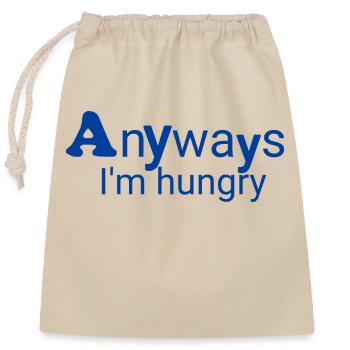 Always hungry - Closable cotton gift bag (25x30cm) - nature - Front