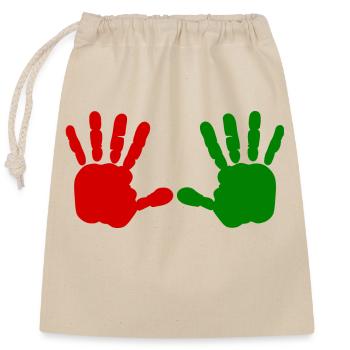 Iran - Main rouge - main de sang - BLOODY HAND - Sac cadeau en coton avec cordon (25 x 30 cm) - nature - Devant