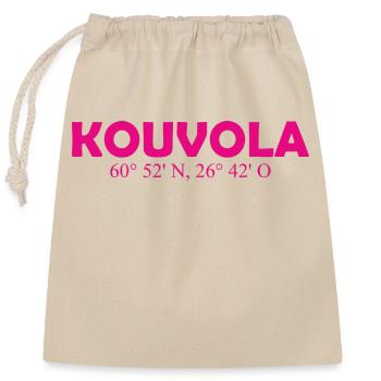 Kouvola - Finlande - Coordonnées Longitude Latitude - Sac cadeau en coton avec cordon (25 x 30 cm) - nature - Devant