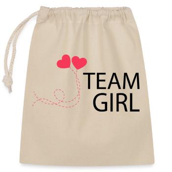 Grossesse Baby shower Babyshower Boy Girl - Sac cadeau en coton avec cordon (25 x 30 cm) - nature - Devant
