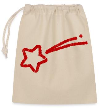 hand-drawn shooting star - Closable cotton gift bag (25x30cm) - nature - Front