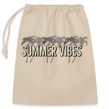 Summer vibes - Verschließbarer Geschenkbeutel aus Baumwolle (25x30cm) - Natur - Vorne