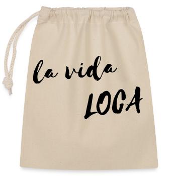 Vida Loca - Wild Life Citation Espagnole Design - Sac cadeau en coton avec cordon (25 x 30 cm) - nature - Devant