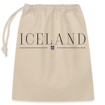 J’adore l’Islande - Sac cadeau en coton avec cordon (25 x 30 cm) - nature - Devant