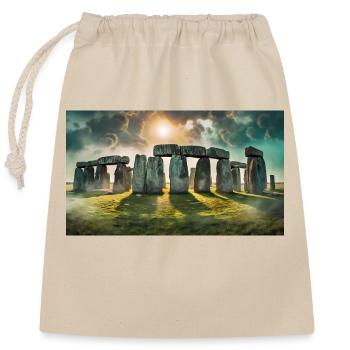 wunderschöne mythische Orte – Stonehenge - Verschließbarer Geschenkbeutel aus Baumwolle (25x30cm) - Natur - Vorne