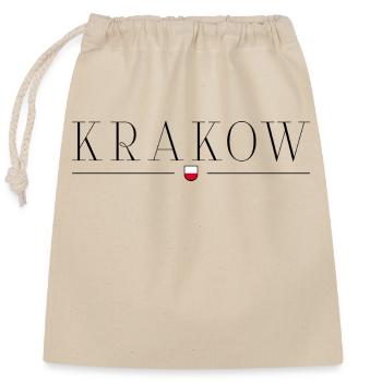 Krakau, Polen Stil Design T-Shirt - Verschließbarer Geschenkbeutel aus Baumwolle (25x30cm) - Natur - Vorne
