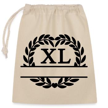 Quarante ans, en chiffres latins couronne de laurier - Sac cadeau en coton avec cordon (25 x 30 cm) - nature - Devant