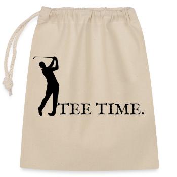 Tee time ! - Sac cadeau en coton avec cordon (25 x 30 cm) - nature - Devant