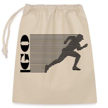 Baseball Softball USA Hardball Homerun Runner S - Closable cotton gift bag (25x30cm) - nature - Front